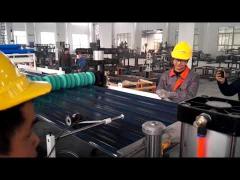 Two layers PVC Corrugated roofing tile production line.mp4