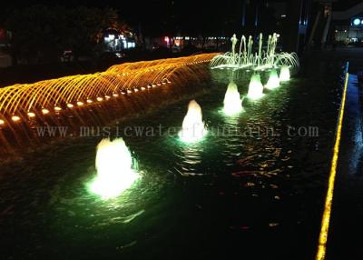 China Submercible Pump Outdoor Lighted Dancing Water Fountains With 24V / 12W RGB Light for sale