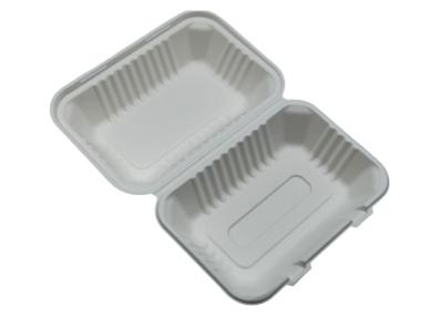 China Tableware Biodegradable 9×6inch Bagasse Takeaway Containers for sale