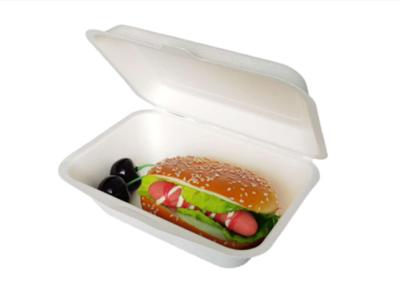 China Eco Friendly Bagasse Clamshell Containers 271x182x45mm for sale