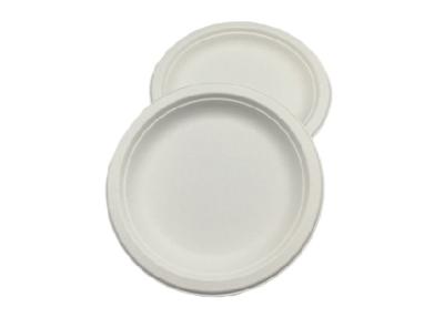 China Eco Friendly Disposable Sugarcane Bagasse 7 inch Food Dinnerware Round Cake Plate for sale