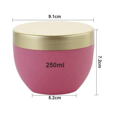 China Pp Gold Lid 250ml Jars For Cosmetic Container Packaging Body Blue Black Pink for sale