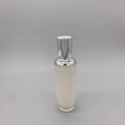 China Regenerist Skin Toner Bottle Acrylic Oval Cylinder Plastic PS Bottle for sale