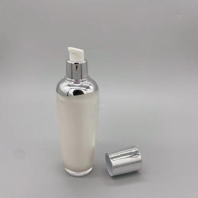 China 80ml Oval Cylinder Plastic PS Skin Toner Bottle Cosmetic Packaging for sale