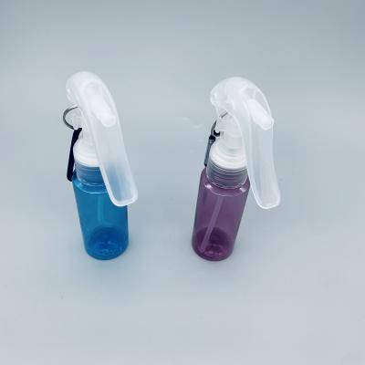 China 60ml Colorful Empty Cosmetic PET Bottle Alcohol Spray Bottle for sale