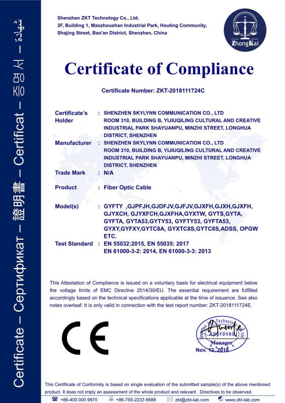 Fiber Optic Cable EMC - Shenzhen Skylynn Communication Co., Ltd.