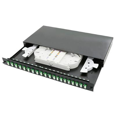 China 24 Port LC 48 Core Indoor Fiber Optic Distribution Box ODF Fiber Optic Patch Panel for sale
