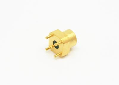 China Mini SMP Series Male RF Connector Pin Header PCB Mount Full Detent 4 Short Legs for sale