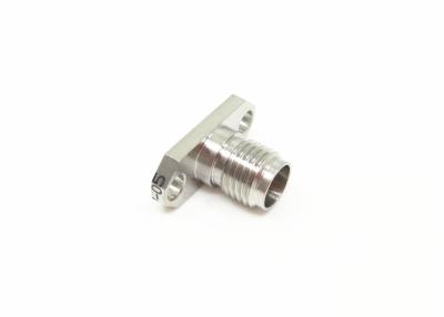 China Nickel Plated 2.92mm K Female 2 holes Flange Mount Screw (MMW)Millimeter Wave Connector for sale