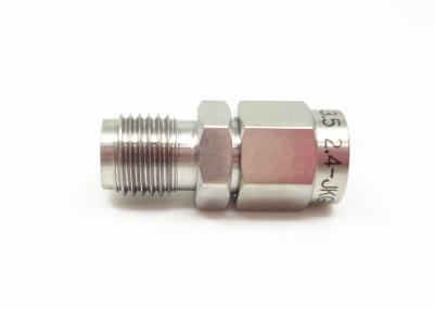 China Stainless Steel RF Adapter 3.5mm Male to 2.4mm Female Millimeter Wave Adapters for sale