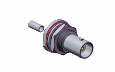 China BNC Waterproof Female Bulkhead Crimp Type Connector In Wet Environments for sale