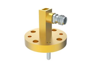 China 74GHz~110GHz WR10 BJ900 To 1.0mm Female Right Angle Waveguide To Coax Adapter à venda
