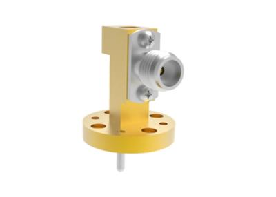 China WR14 BJ620 To 1.85mm Female Right Angle Waveguide To Coax Adapter 49.8GHz~70GHz à venda