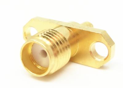 China Small Volume Female 2 Holes Flange Mount SMA Antenna Connector for sale