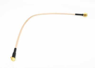 China Der Rf-RG316 Mann Kabel-SMA MMCX zum männlichen rechtwinkligen Verbindungsstück zu verkaufen