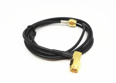 China Conector coaxial de ángulo recto masculino de las asambleas de cable de RG174/U RF SMA RF en venta