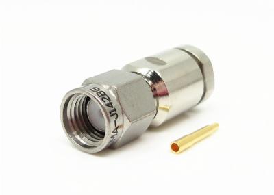 China RF Coaxial Connector 335VRMS Rated Voltage Nickel Plated SMA Plug Connector for sale