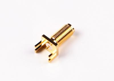 China Gold Plated Male Plug PCB Mount SMA RF Connectors/SMA Coaxial Connector for sale
