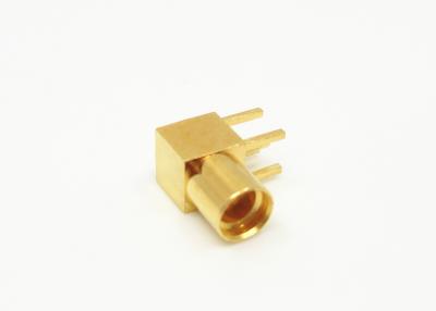China Crimp Bulkhead MMCX Right Angle Connector Micro Coax Connector Straight Type for sale