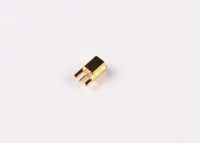 China Conector coaxial del cable de cobre amarillo del conector del enchufe masculino MCX RF para el soporte del PWB en venta