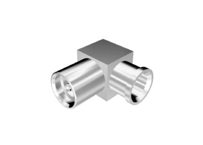 China Right Angle MMCX Female Connector , Micro Miniature RF Connectors Compact Size for sale