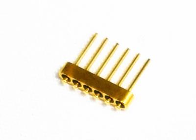 China 6-pin 1.27um Gold Plated Nail Head Glass To Metal Kovar Headers for sale