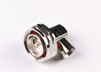 China Quick Installation 7/16 Din Male Plug Right Angle Connector for 1/2'' Superflexible Cable for sale