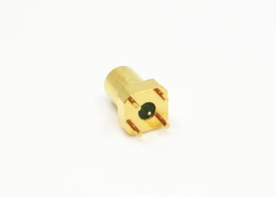 China Lightweight SMPM RF Connector Straight Male Plug Gold Plated For PCB for sale