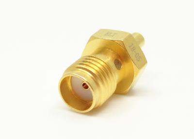 China Gold Plated Straight SMA Female to SSMC Male RF Adapter 50Ohm Impedance for sale