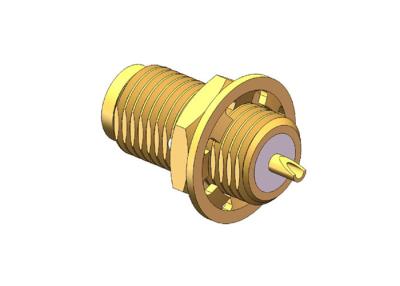 China 335V 18GHz Gold Plated Female SMA Bulkhead Connector for sale