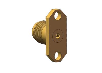 China High Frequency 2-holes Flange Mount 2.4mm RF Connector for sale