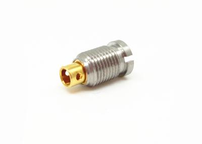 China Coaxial Crimp Straight Bulkhead SUS SMP Male Connector for sale
