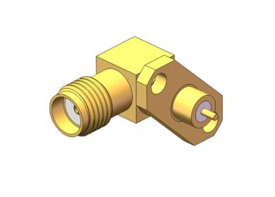 China Gold Plated 1.3VSWR SMA RF Connector Right Angle SMA Connector Female 50Ohm for sale