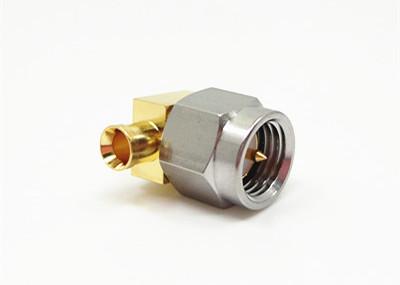 China SMA RF Connector Male Plug Solder Right Angle RF Coaxial Connector for sale