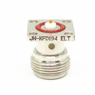 China DC~11GHz 4 Holes Flange RF N Connector Nickel Plated for sale