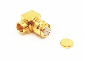 China SMP Female Socket Angled RF Coaxial Connector for Flexible Inner Conductor for sale