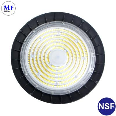 China NSF 60W-200W UFO LED High Bay Light With Motion Sensor IP66 For Food Processing Plant Factory Warehouse for sale
