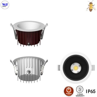 China High Power Recessed COB LED Down Light Waterproof Spot Light anti-Glare 100lm/W 1-10V Dali Dimable 7W 15W 30W 60W for sale