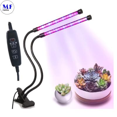 China USB Smart Mini LED Grow Tube Light Red Blue 10-40W 360° Flexible With Desktop Table Clip Controller For Indoor for sale
