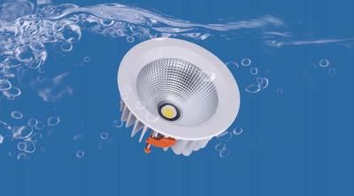 China Bathroom 50W 8 Inch Dimmable LED Down Lights 100Lumen / W CRI >85 UGR <19 for sale