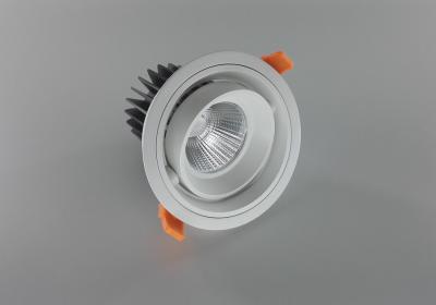 China Matt Black Recessed Adjustable COB LED Down Light 32W / Round LED Downlight for sale