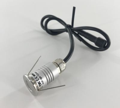 China Stainless steel mini outdoor led underground lights, 1W / IP67 / DC12V/Cutout 18mm for sale