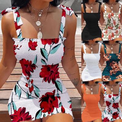China Colar de barco Impressão vestido de pulso cintura superior vestido de bainha floral à venda