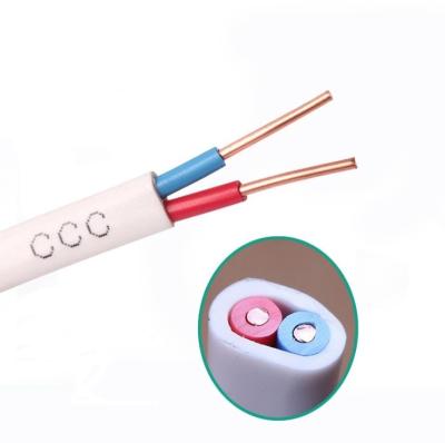 China Low Voltage PVC Insulated Electric Wire BVVB Two Core Flat Cable for sale