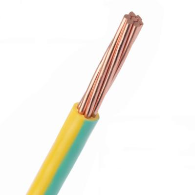 China 450/750KV PVC Insulated Electric Wire ISO Stranded Copper Earth Cable for sale