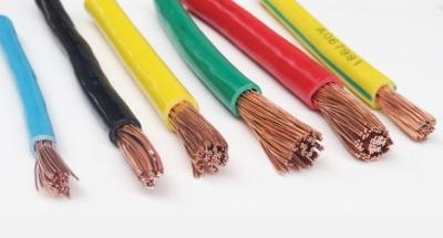 China BVR Single Strand Insulated Copper Wire 450/750V Oxygen Free Copper Cable for sale