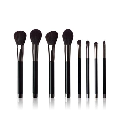 China Punho plástico preto brilhante do grupo de escova 8pcs da composição da beleza do olho da cara do vegetariano à venda