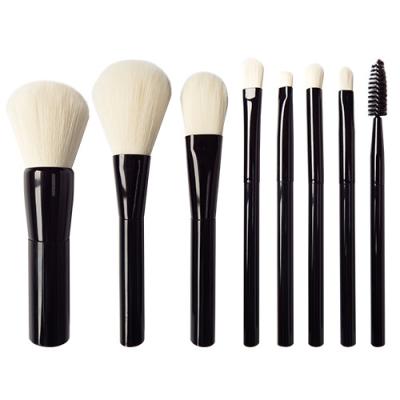 China Double Ended Travel Makeup Brush Set 8pcs Aluminum Ferrule Easy To Carry Out for sale