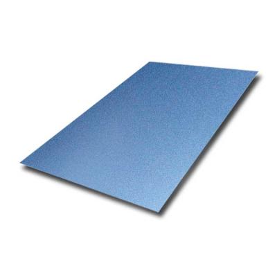 China Sky Blue Color 0.8MM Thick 4x8 Stainless Steel Sandbleasting Sheet AFP Finish for sale