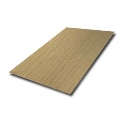 China 304 316 Hairline Stainless Steel Sheet Pvd Color Brass Copper Finish Stainless Steel Wall Panels for sale
